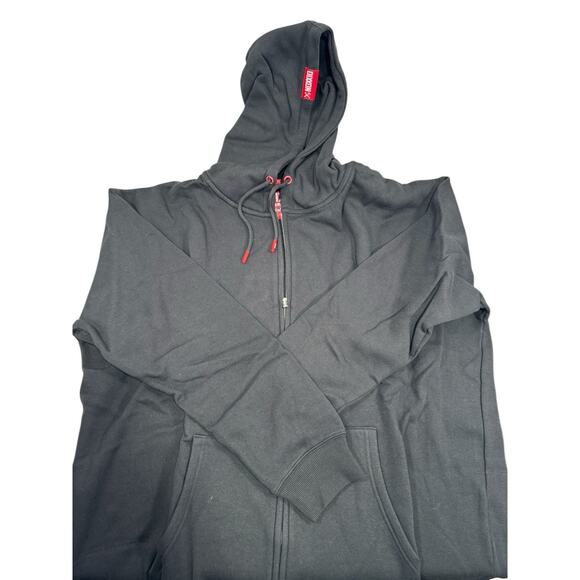 Dixxon Flannel Full Zip Hoodie Jacket Men’s XXL Black Ground Up Customs Workwear - Picture 2 of 5